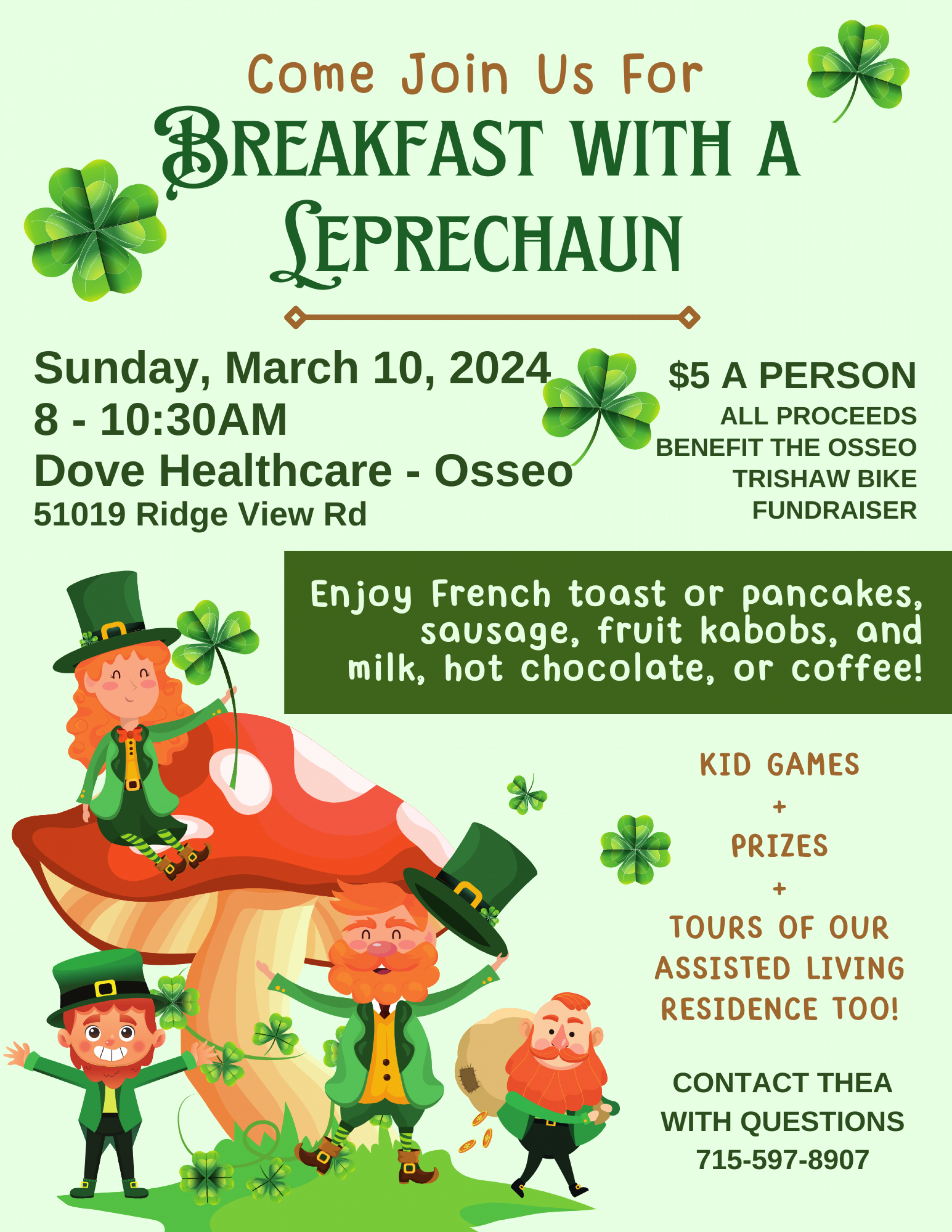 Breakfast with a Leprechaun | Bring the whole family to Osseo!