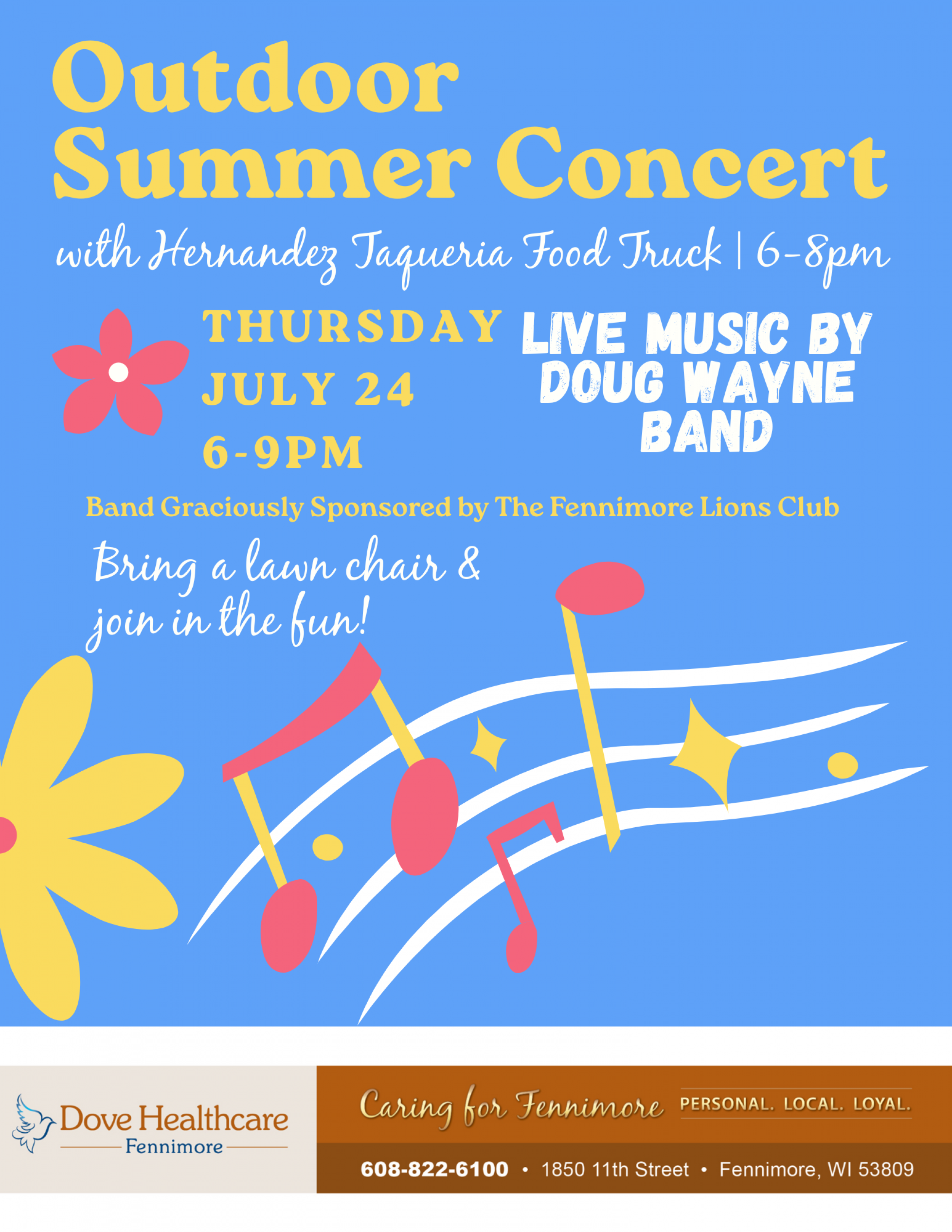 Outdoor Summer Concert with Food Truck in Fennimore
